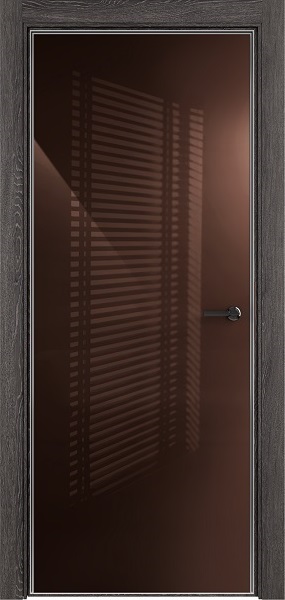 Дверь Status Favorite модель 704 Дуб патина стекло лакобель коричневый