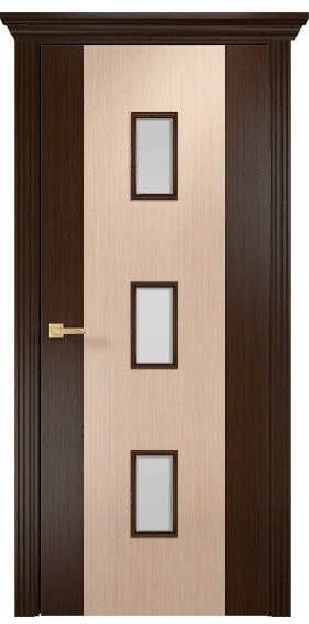 Дверь Оникс модель Комби цвет Венге/Дуб сатинат