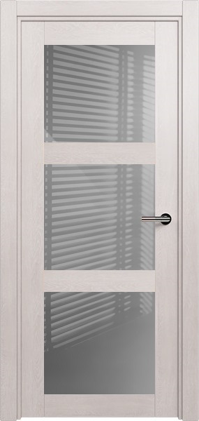 Дверь Status Estetica модель 833 Дуб белый стекло лакобель серый