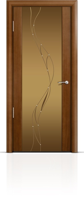 Дверь Мильяна Омега-2 Анегри триплекс бронзовый Иллюзия
