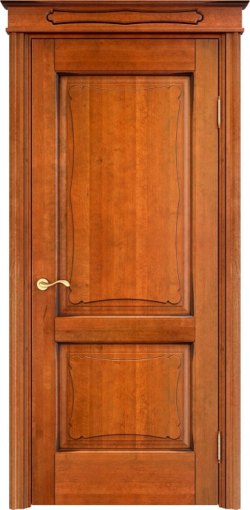 Дверь Массив Ольхи модель Ол6.2 цвет Медовый+патина орех