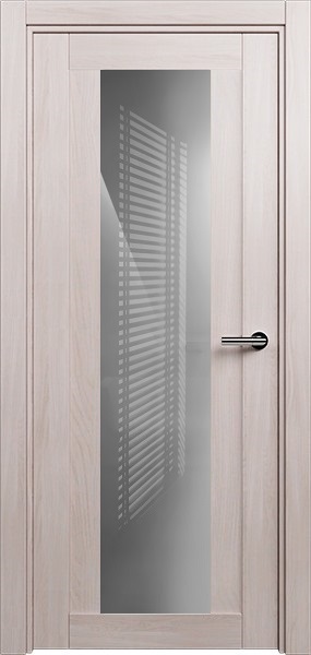 Дверь Status Estetica модель 823 Ясень стекло лакобель серый