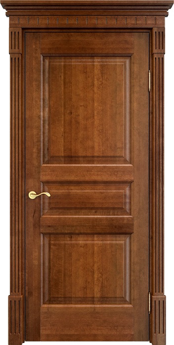 Дверь Массив Ольхи модель Ол5 цвет Коньяк