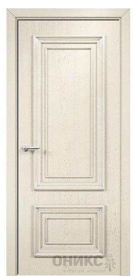Дверь Оникс модель Мадрид цвет Слоновая кость патина серебро