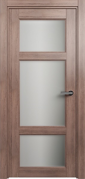 Дверь Status Classic модель 542 Дуб капучино стекло Сатинато белое
