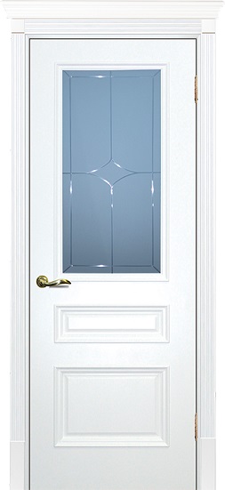 Дверь Текона Смальта-Белла 06 RAL 9003 стекло
