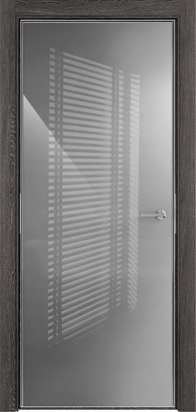 Дверь Status Favorite модель 704 Дуб патина стекло лакобель серый