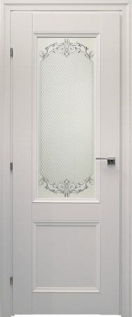Дверь Краснодеревщик модель 33.24 Белый стекло Денор