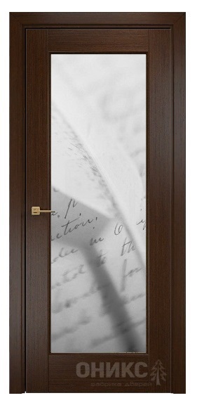 Дверь Оникс модель Техно цвет Венге триплекс фотопечать Рис.44