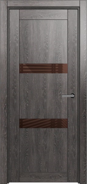 Дверь Status Estetica модель 832 Дуб патина стекло лакобель коричневый