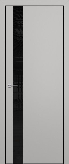 ZaDoor Квалитет модель K3 Alu Black цвет матовый серый стекло лакобель чёрный
