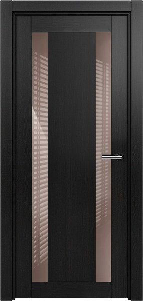 Дверь Status Estetica модель 822 Дуб чёрный стекло лакобель капучино