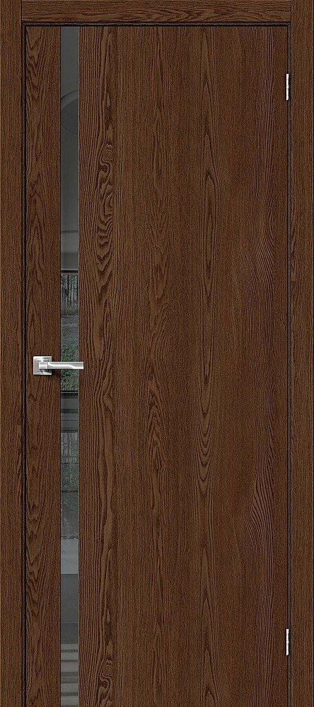 Дверь Браво модель Браво-1.55 цвет Brown Dreamline/Mirox Grey
