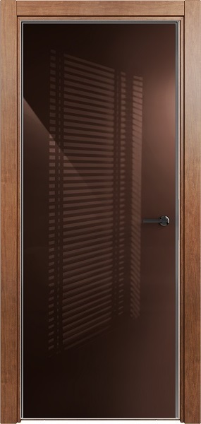 Дверь Status Favorite модель 704 Анегри стекло лакобель коричневый