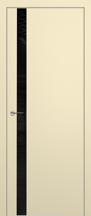 ZaDoor Квалитет модель K2 Alu цвет матовый крем стекло лакобель чёрный