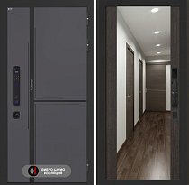 LABIRINT Входная металлическая дверь Лаб-3 Смарт панель Зеркало Максимум цвет венге