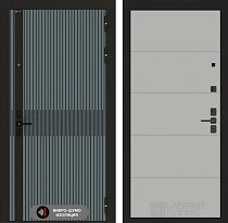 LABIRINT Входная металлическая акустическая дверь ISSIDA панель №13 цвет грей софт