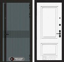 LABIRINT Входная металлическая акустическая дверь ISSIDA панель №26 эмаль цвет белый