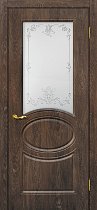 Дверь МариаМ Сиена-1 Дуб корица стекло контур серебро