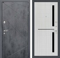 LABIRINT Входная металлическая дверь Лофт панель №2 цвет сандал белый