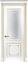 Дверь Текона Смальта-Деко 14 RAL 9003 патина золото стекло