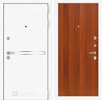 LABIRINT Входная металлическая дверь Лайн Вайт панель №5 цвет итальянский орех