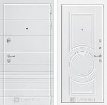 LABIRINT Входная металлическая дверь TRENDO панель 23 белый софт