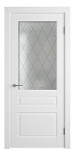 Дверь Верда модель Челси-4 эмаль Белая стекло