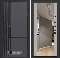 LABIRINT Входная металлическая дверь Лаб-2 Про панель Зеркало Максимум цвет грей софт