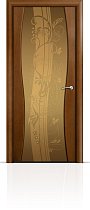 Дверь Мильяна модель Омега-1 цвет Анегри триплекс бронзовый Мотив