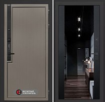 LABIRINT Входная металлическая дверь Лаб-1 Про панель Зеркало Максимум цвет чёрный кварц