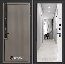 LABIRINT Входная металлическая дверь Лаб-1 Про панель Зеркало Панорама цвет белый софт