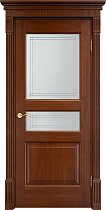 Дверь Массив Дуба модель Д5 цвет Коньяк стекло 5-3/5-3