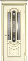 Дверь Текона Смальта-Деко 13 RAL 1013 патина золото стекло