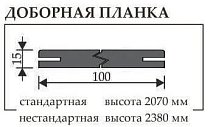 Двери Регионов ОКА Добор "Т" шпон дуба 100х15х2080 мм цвет галифакс табак 1 шт.
