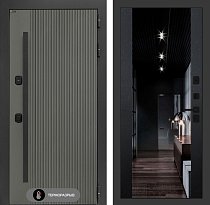 LABIRINT Входная металлическая дверь с терморазрывом Термолаб 1 тепло панель Зеркало Максимум цвет чёрный кварц