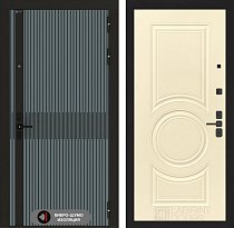 LABIRINT Входная металлическая акустическая дверь ISSIDA панель №23 цвет шампань софт