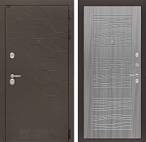 LABIRINT Входная металлическая дверь Smoky панель №6 цвет сандал серый