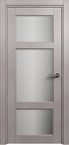 Дверь Status Classic модель 542 Дуб серый стекло Сатинато белое