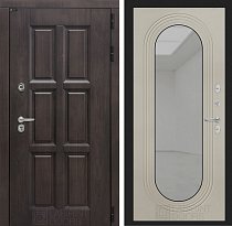 LABIRINT Входная металлическая дверь Лондон панель Зеркало Дольче цвет капучино