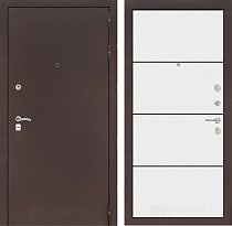 LABIRINT Входная металлическая дверь CLASSIC антик медь панель 25 белый софт