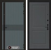 LABIRINT Входная металлическая акустическая дверь ISSIDA панель №11 цвет графит софт