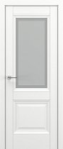 ZaDoor Baguette Classic модель Венеция В2 цвет матовый белый стекло сатинато с рамкой