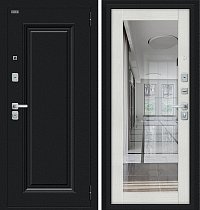 Входная Дверь модель Флэш МФ/BChrome цвет Букле черное/Bianco Melinga