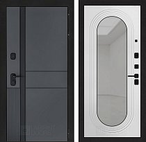 LABIRINT Входная металлическая дверь ЭвоЛаб панель Зеркало Дольче цвет белый софт