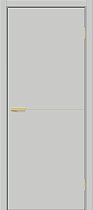 Дверь Браво модель Браво-0.21.П цвет Серый шёлк молдинг золото