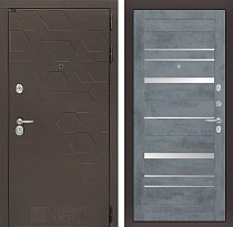 LABIRINT Входная металлическая дверь Smoky панель №20 цвет бетон тёмный