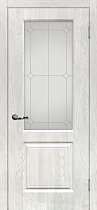 Дверь МариаМ Версаль-1 Дуб жемчужный стекло контур серебро