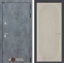 LABIRINT Входная металлическая дверь Бетон панель №33 цвет капучино