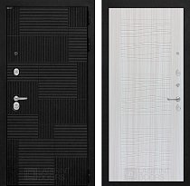 LABIRINT Входная металлическая дверь PAZL панель №6 cандал белый